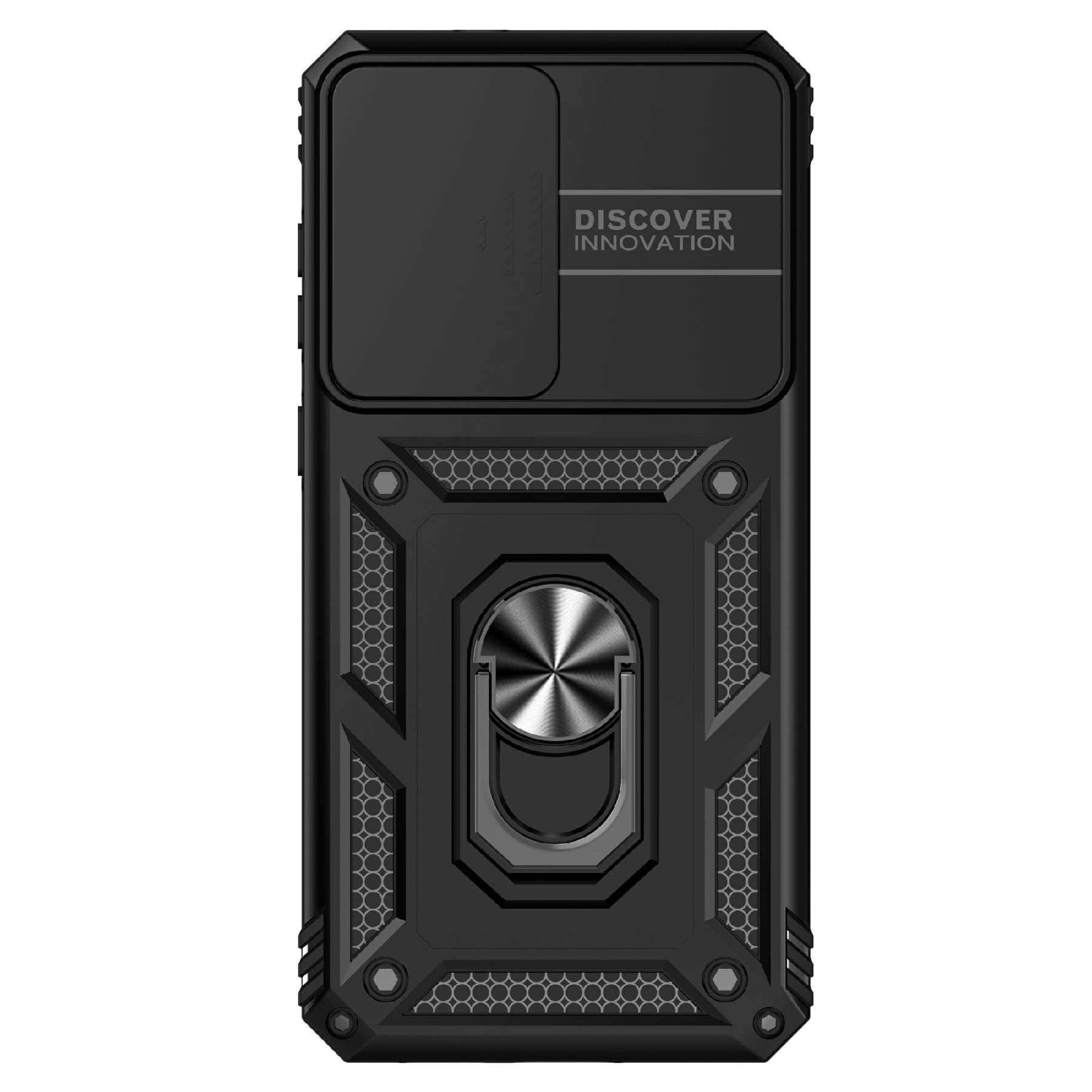 Samsung Galaxy S25 FE Hybrid-Hülle Ring + Kameraschutz Schwarz