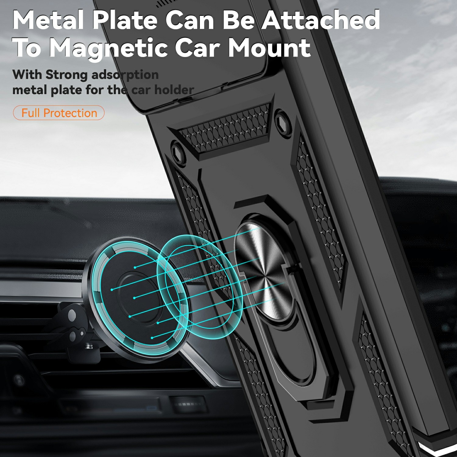 Xiaomi 15T Pro Hybrid-Hülle Ring + Kameraschutz Schwarz