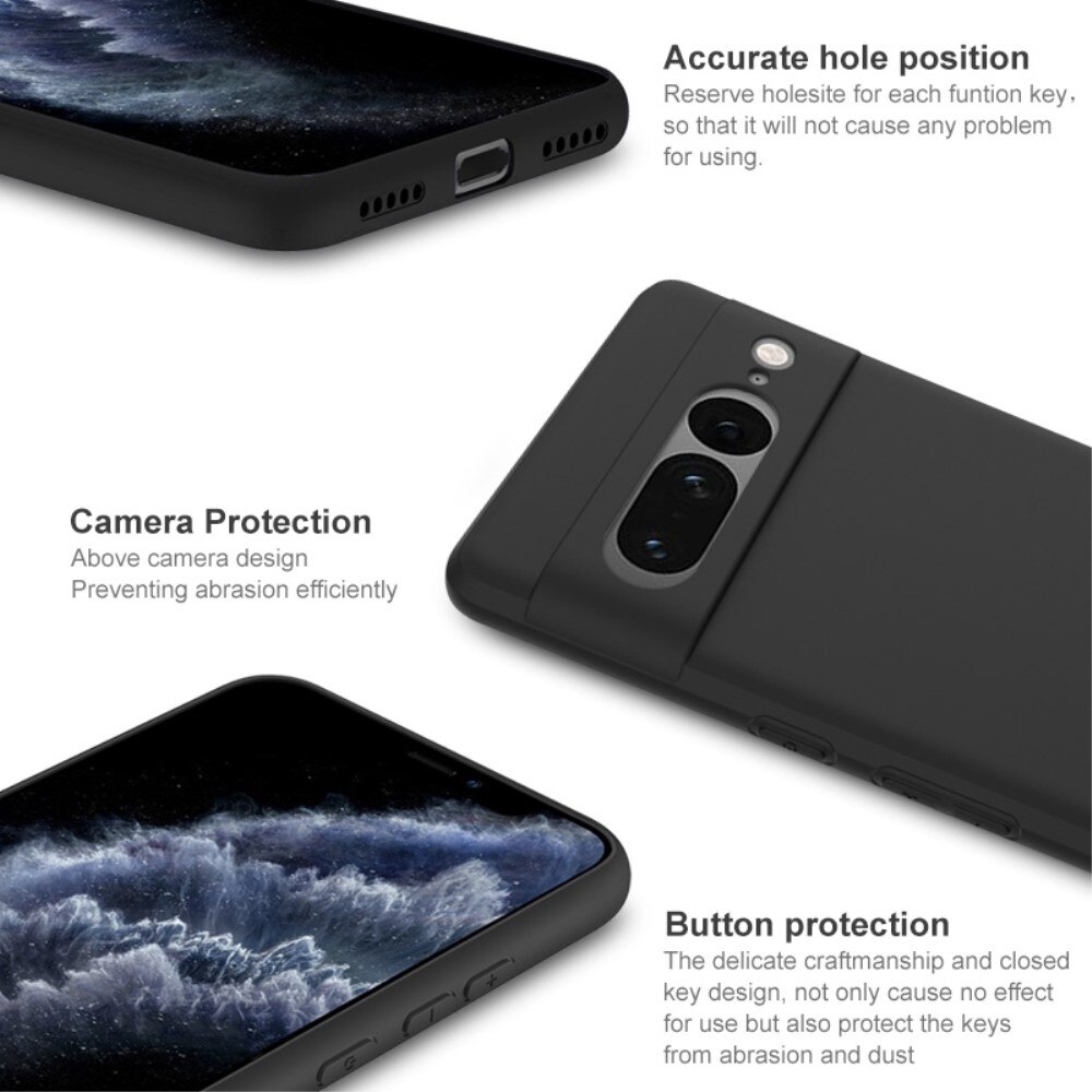 Frosted TPU Case Google Pixel 7 Pro Schwarz