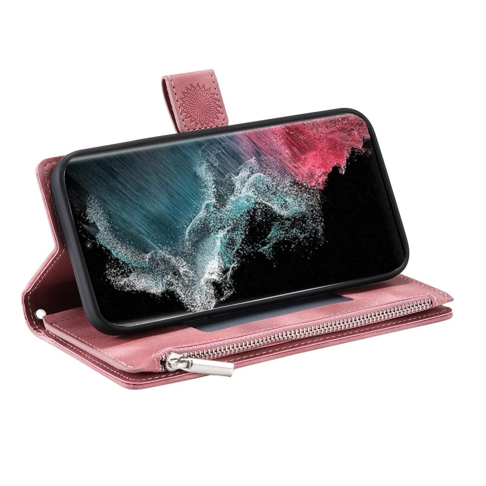 Samsung Galaxy S23 Ultra Brieftasche Hülle Mandala rosa