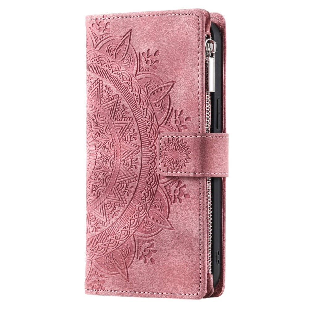 Samsung Galaxy S23 Ultra Brieftasche Hülle Mandala rosa