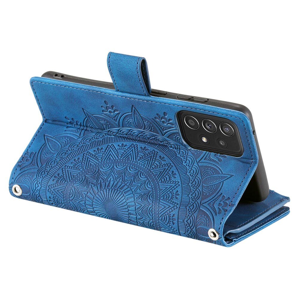 Samsung Galaxy A53 Brieftasche Hülle Mandala blau