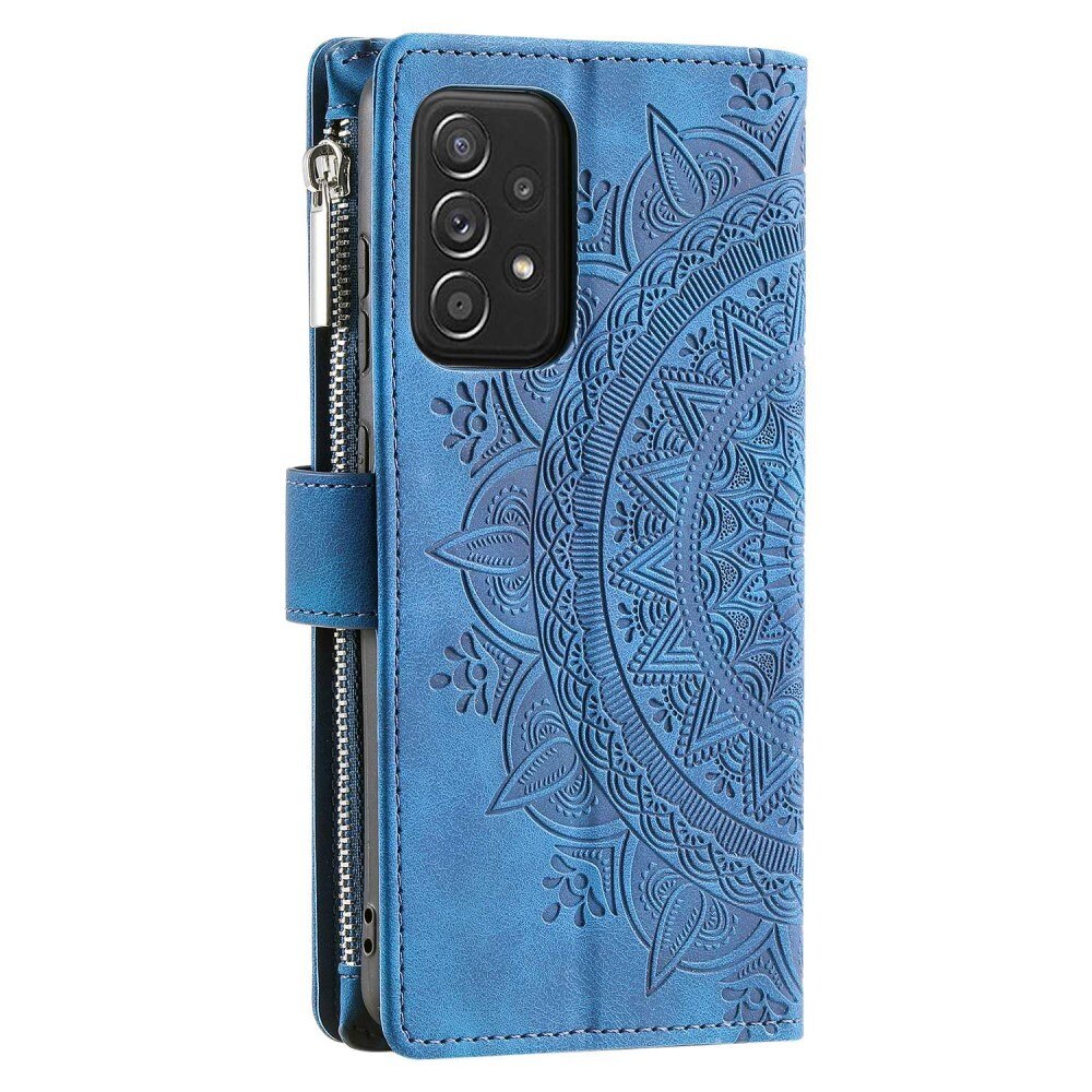 Samsung Galaxy A53 Brieftasche Hülle Mandala blau