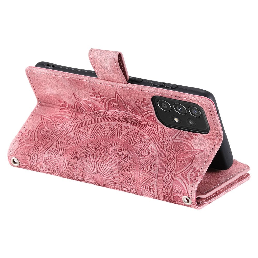 Samsung Galaxy A53 Brieftasche Hülle Mandala rosa