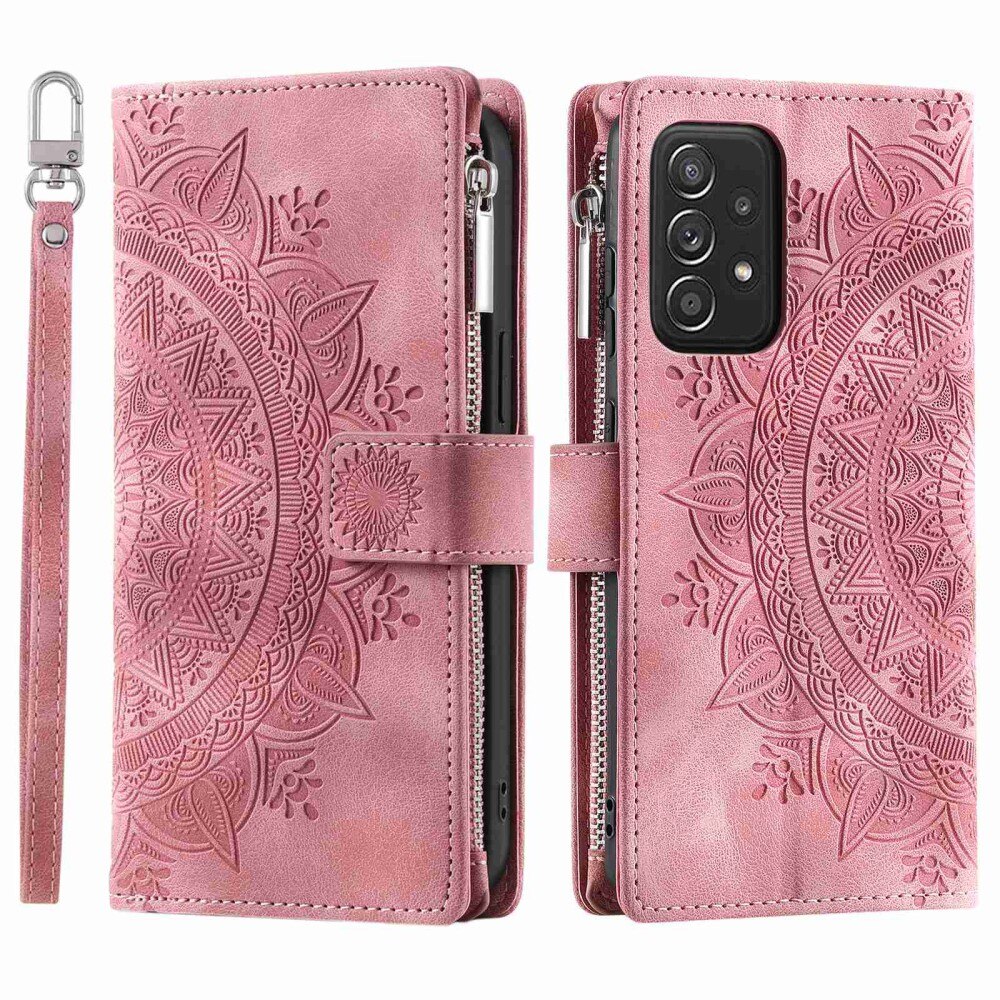 Samsung Galaxy A52/A52s Brieftasche Hülle Mandala rosa