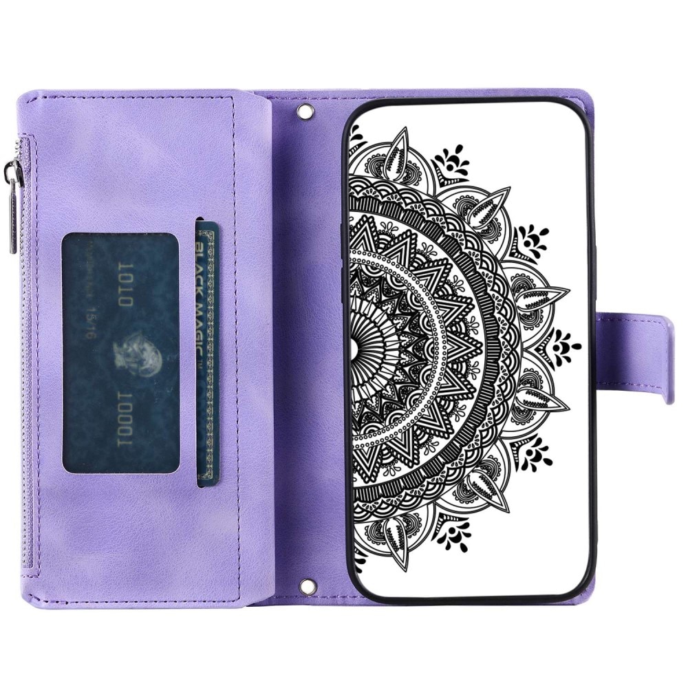Samsung Galaxy A52/A52s Brieftasche Hülle Mandala lila