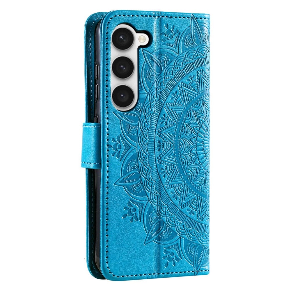 Samsung Galaxy S23 Handytasche Mandala blau