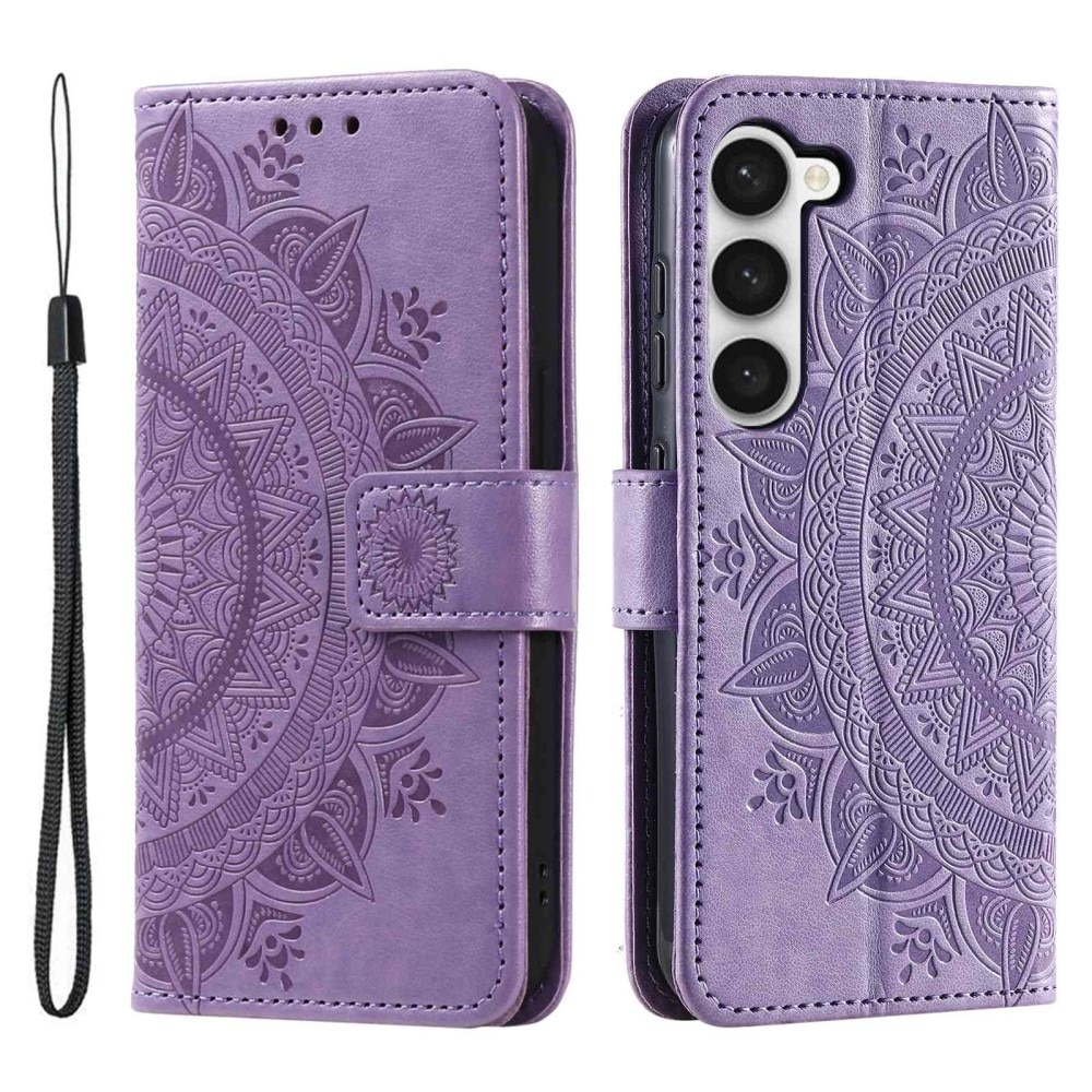 Samsung Galaxy S23 Handytasche Mandala lila