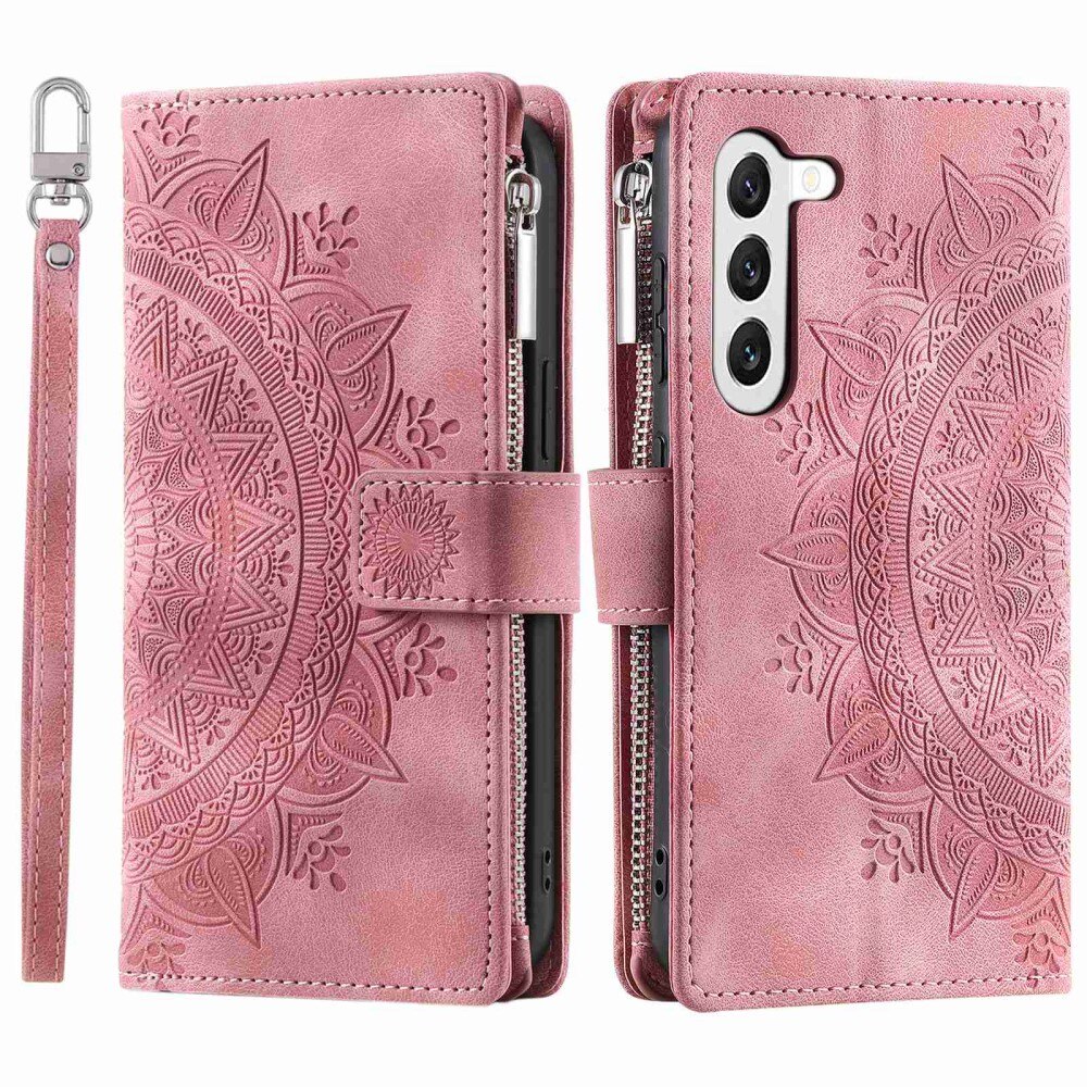 Samsung Galaxy S23 Brieftasche Hülle Mandala rosa