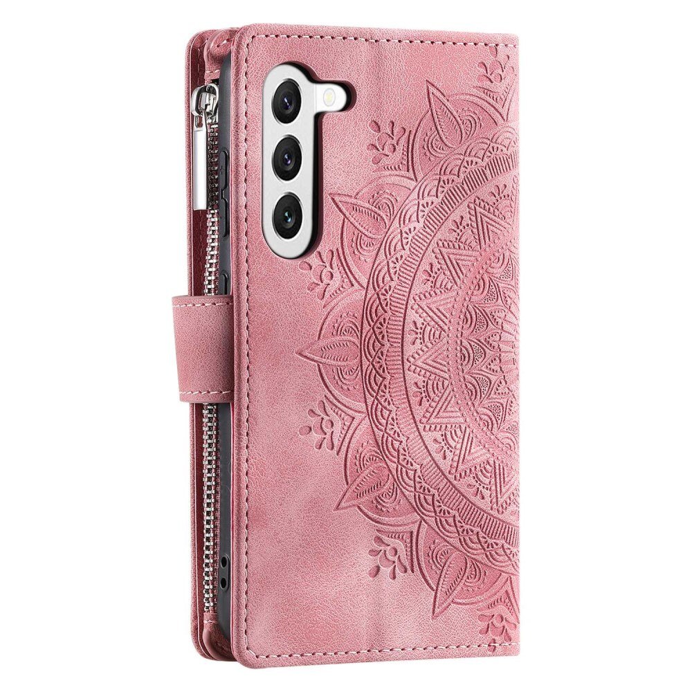 Samsung Galaxy S23 Brieftasche Hülle Mandala rosa