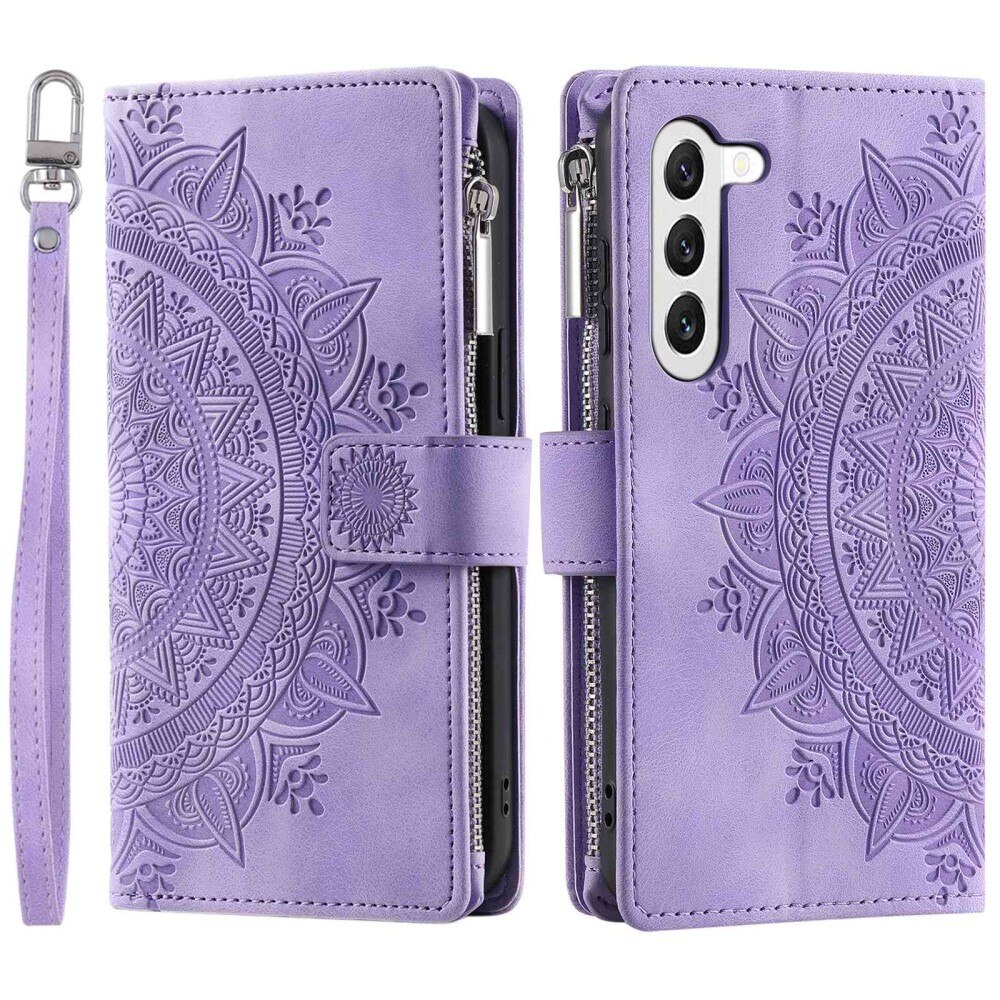 Samsung Galaxy S23 Brieftasche Hülle Mandala lila