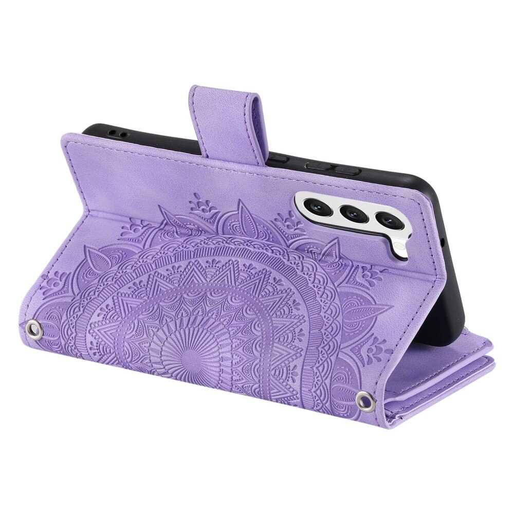 Samsung Galaxy S23 Brieftasche Hülle Mandala lila