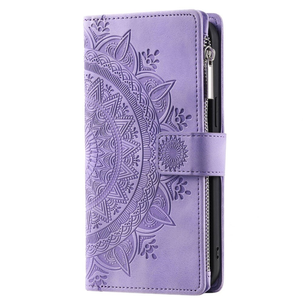 Samsung Galaxy S23 Brieftasche Hülle Mandala lila