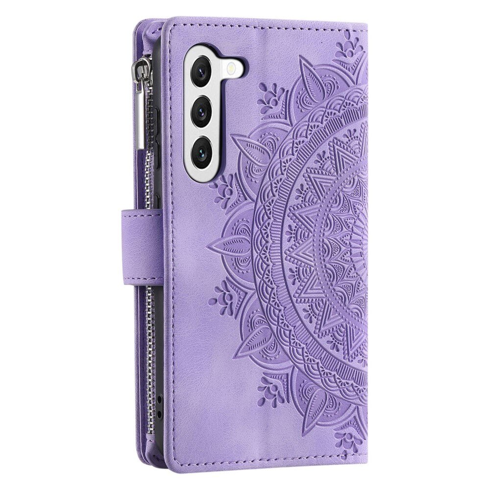 Samsung Galaxy S23 Brieftasche Hülle Mandala lila