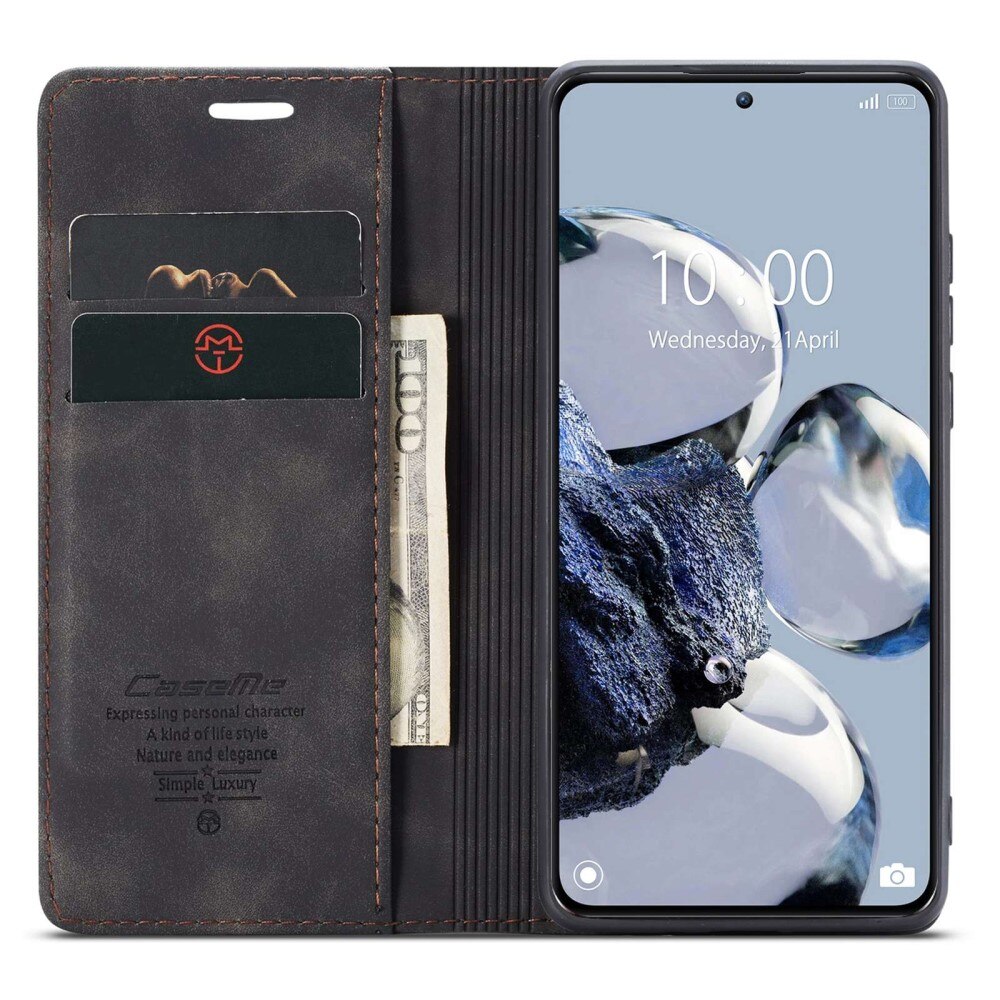 Slim Portemonnaie-Hülle Xiaomi 12T/12T Pro Schwarz