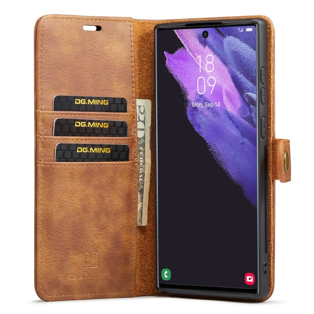 Handytasche Magnetische Samsung Galaxy S23 Ultra Cognac