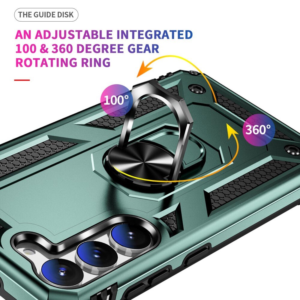 Samsung Galaxy S23 Hybrid-Hülle Tech Ring grün