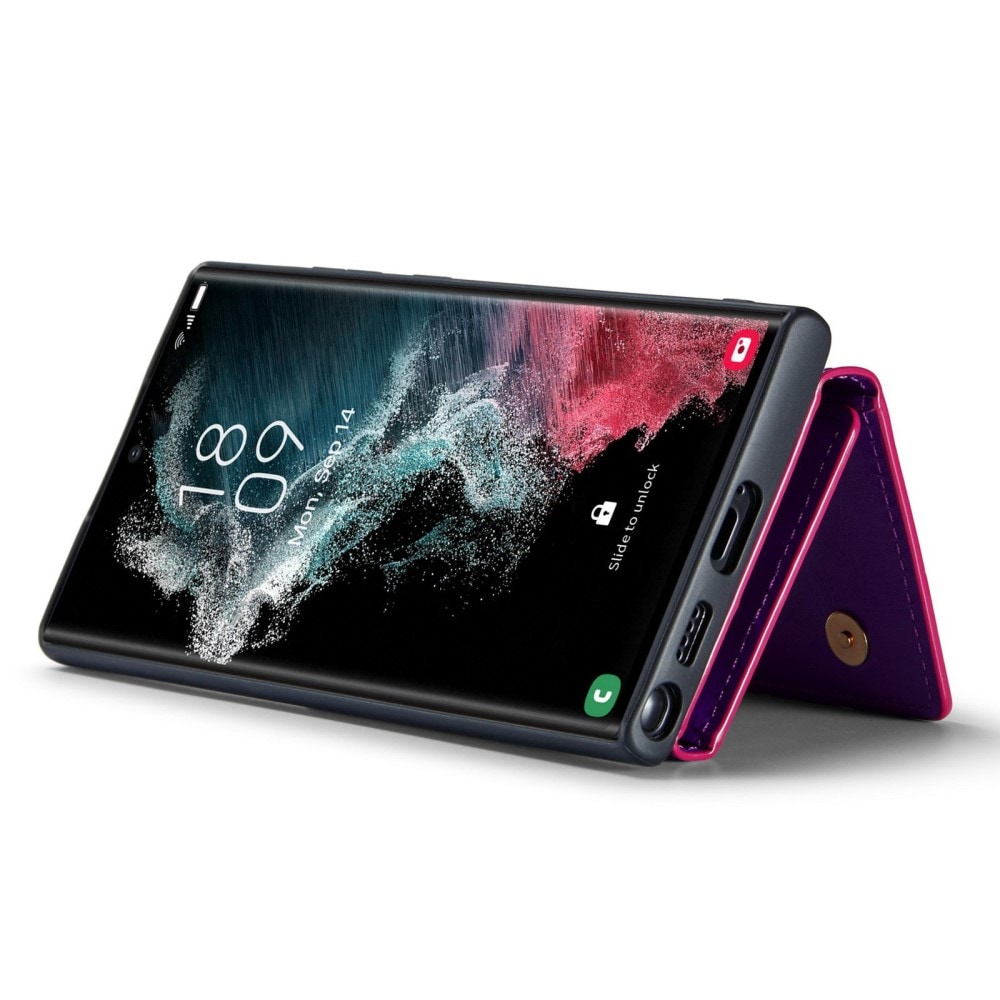 Magnetic Card Slot Case Samsung Galaxy S23 Ultra Funkeln lila