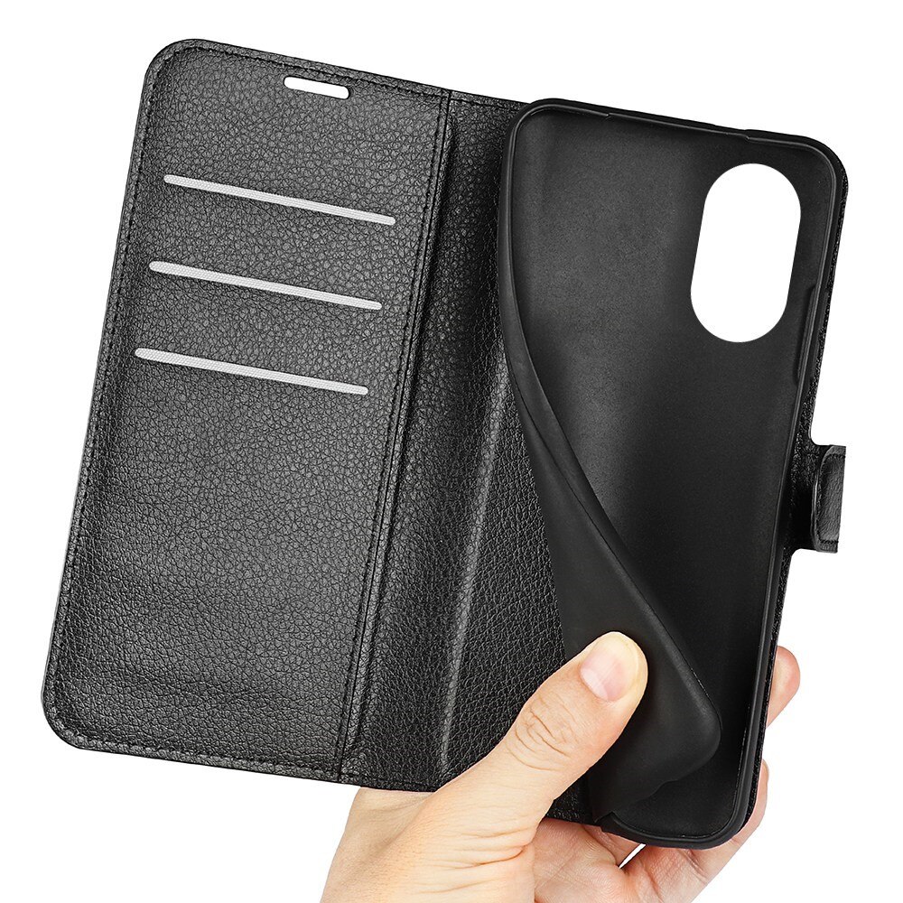 Oppo A17 Handytasche Schwarz