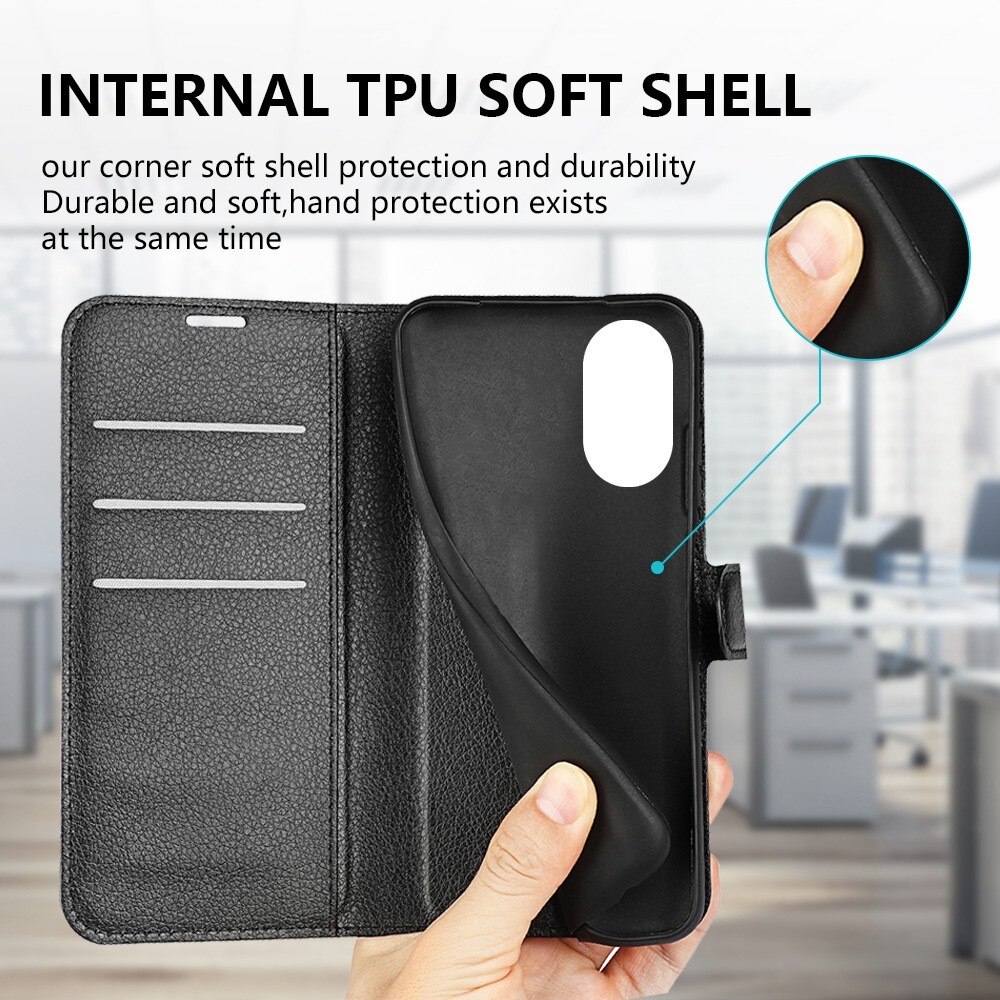 Oppo A17 Handytasche Schwarz