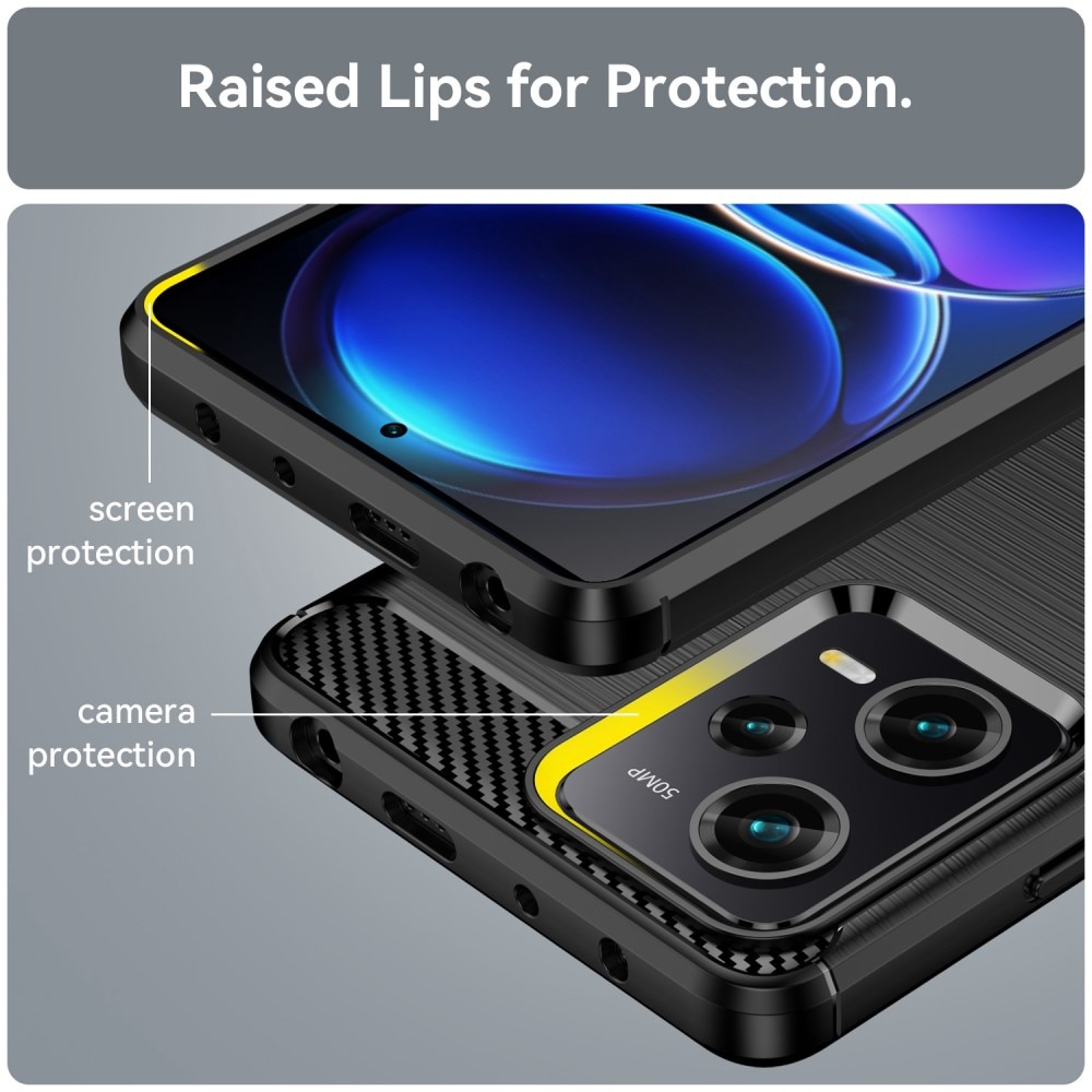 Xiaomi Redmi Note 12 Pro Hülle TPU Brushed Schwarz