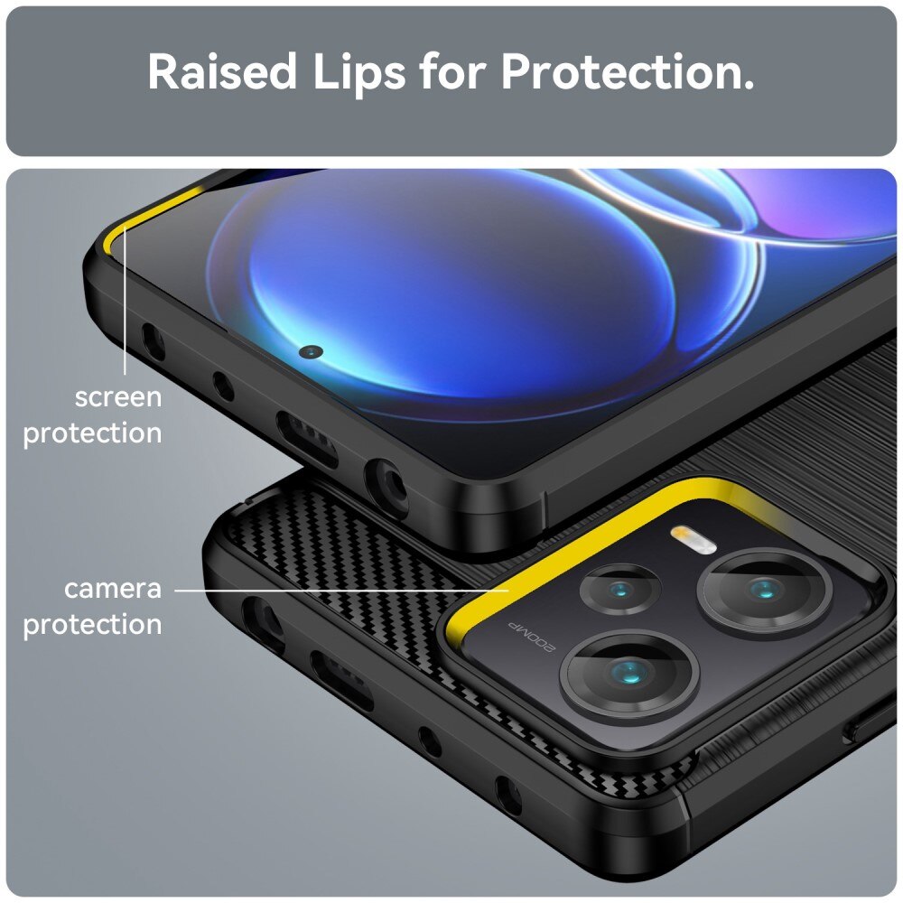 Xiaomi Redmi Note 12 Pro Plus Hülle TPU Brushed Schwarz