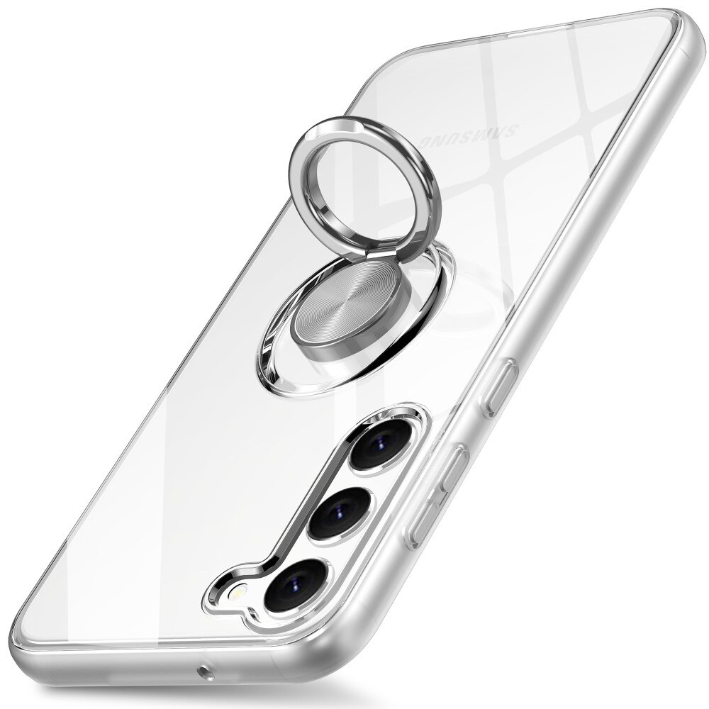 Samsung Galaxy S23 Plus TPU-Kickstand-Hülle Finger Ring, transparent