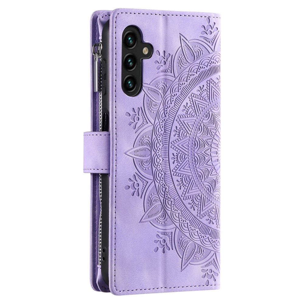 Samsung Galaxy A54 Brieftasche Hülle Mandala lila