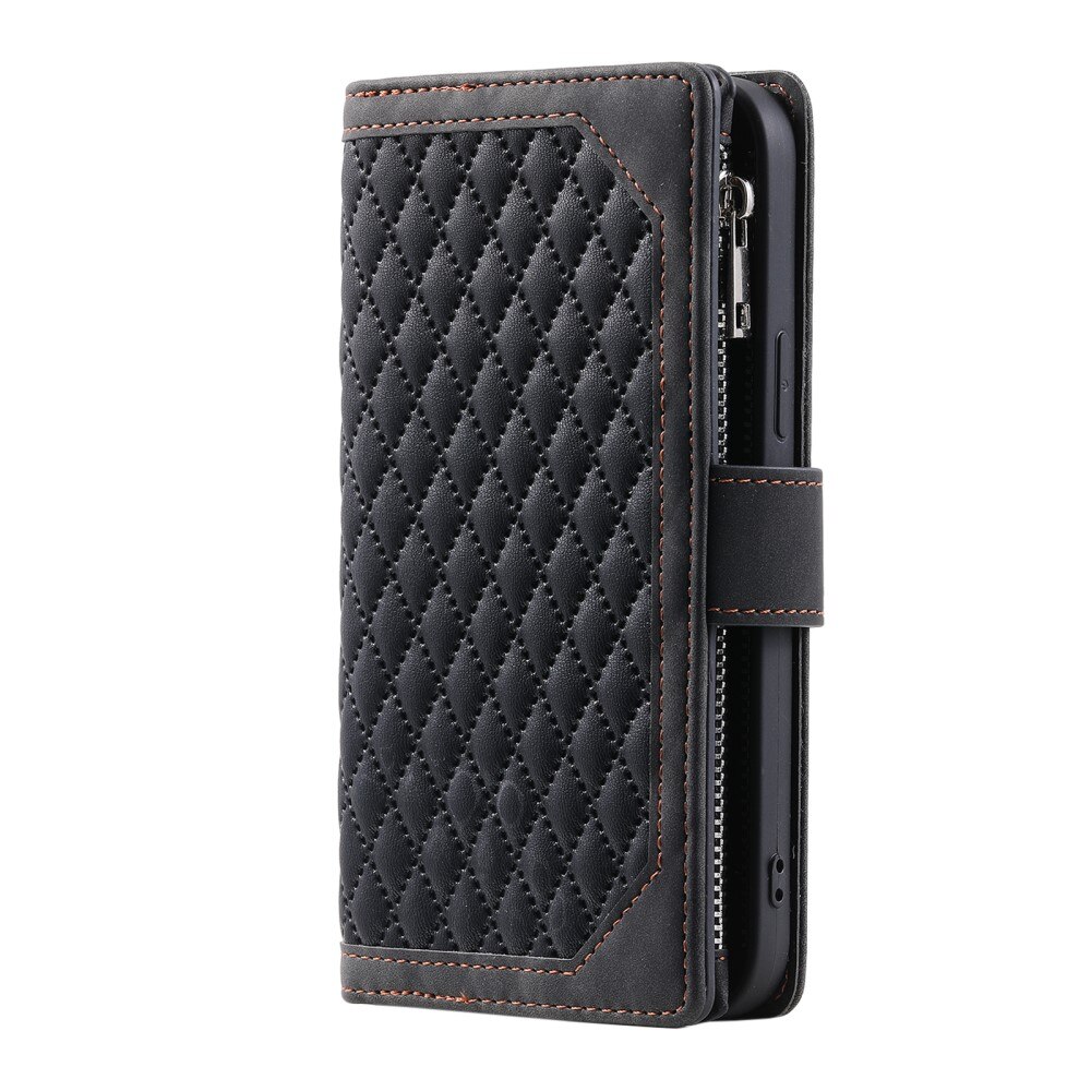 Samsung Galaxy S23 Ultra Brieftasche Hülle Quilted schwarz