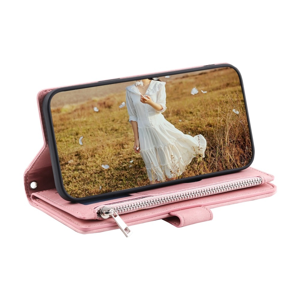 Samsung Galaxy S23 Brieftasche Hülle Quilted rosa
