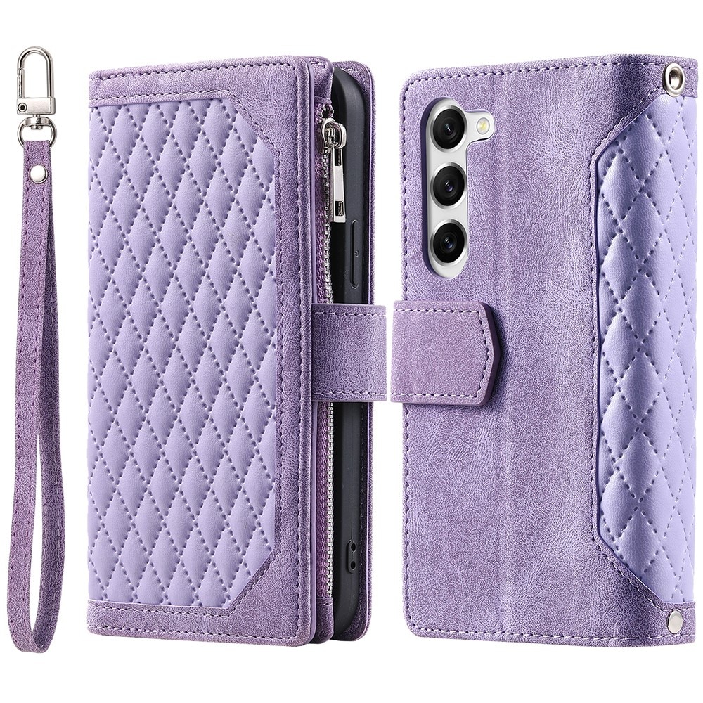 Samsung Galaxy S23 Plus Brieftasche Hülle Quilted lila