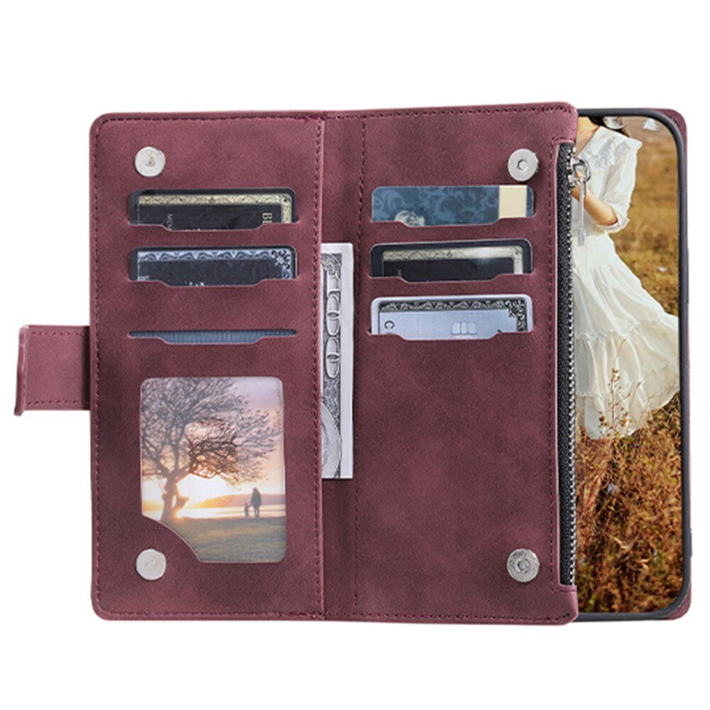 Samsung Galaxy S23 Plus Brieftasche Hülle Quilted Rot