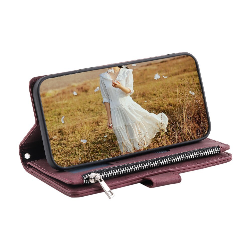 Samsung Galaxy S23 Plus Brieftasche Hülle Quilted Rot