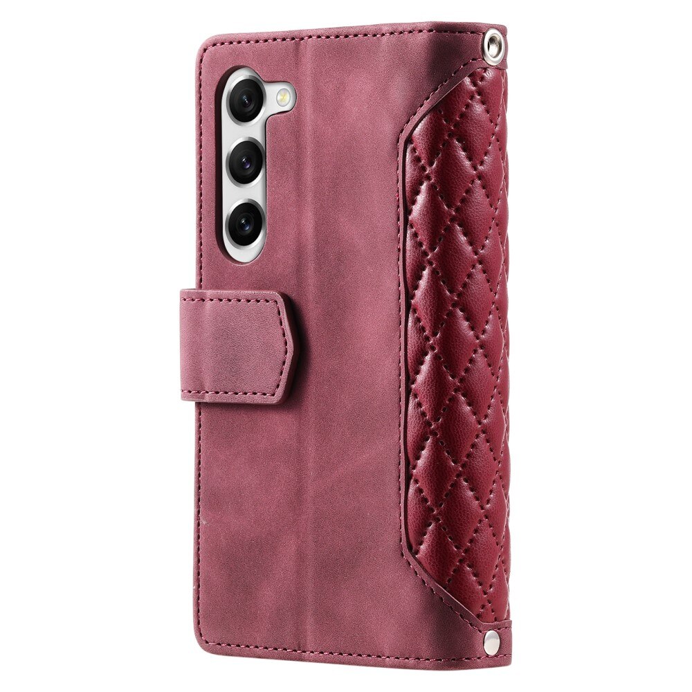 Samsung Galaxy S23 Plus Brieftasche Hülle Quilted Rot