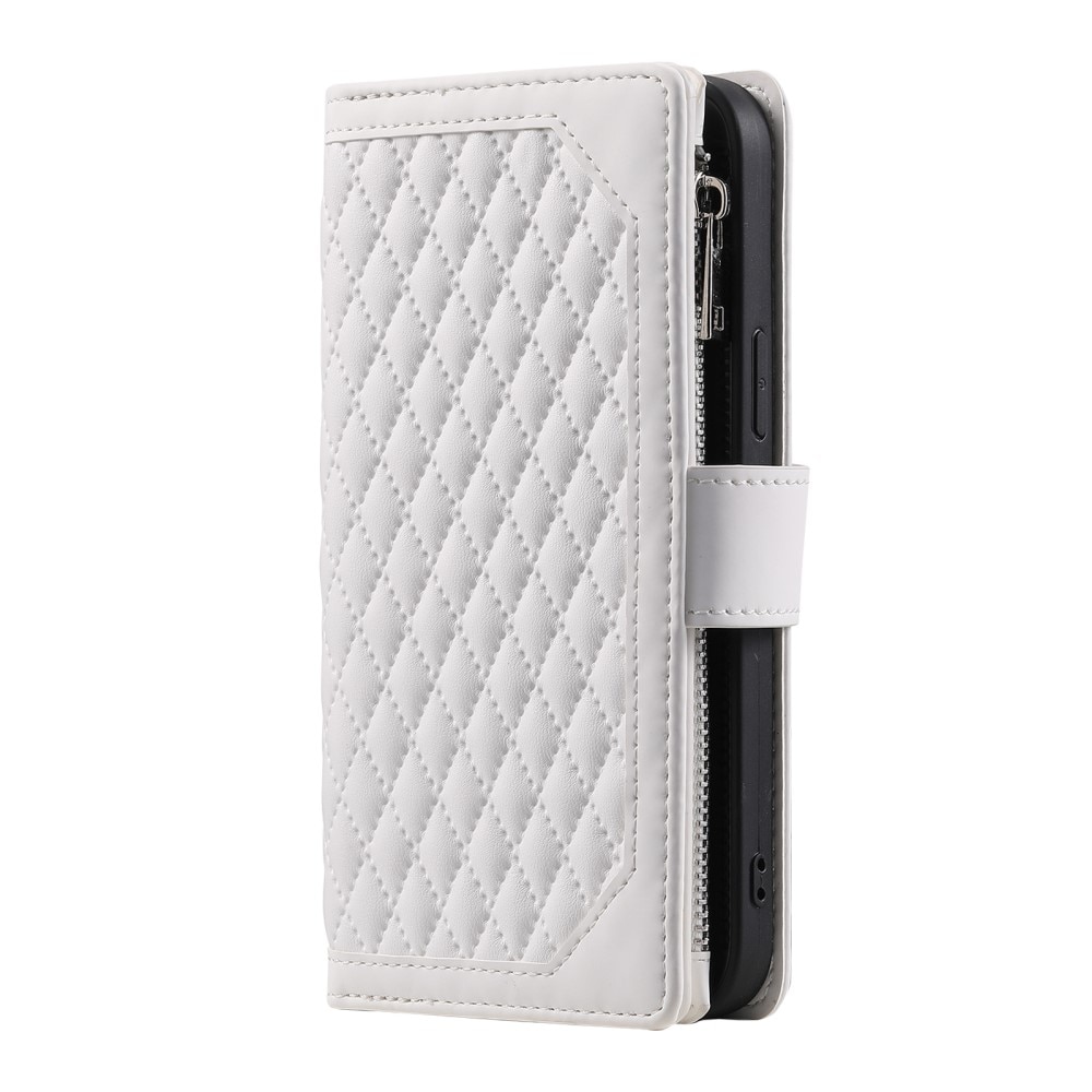 Samsung Galaxy S23 Plus Brieftasche Hülle Quilted Weiß