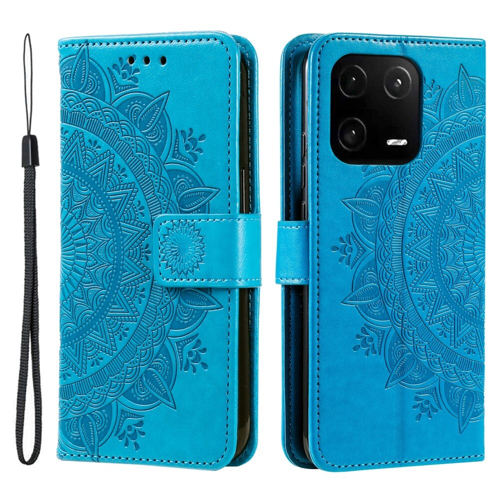 Xiaomi 13 Pro Handytasche Mandala blau