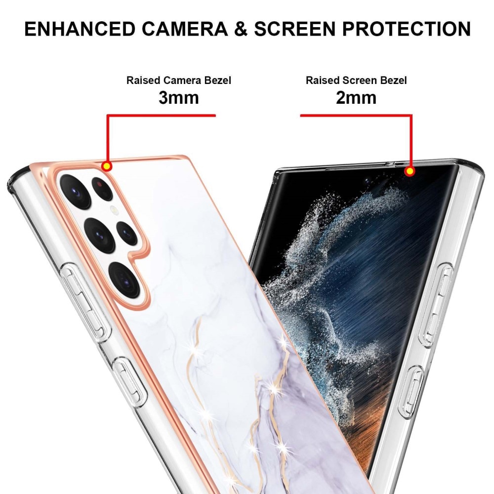 Samsung Galaxy S23 Ultra TPU-hülle weiß Marmor