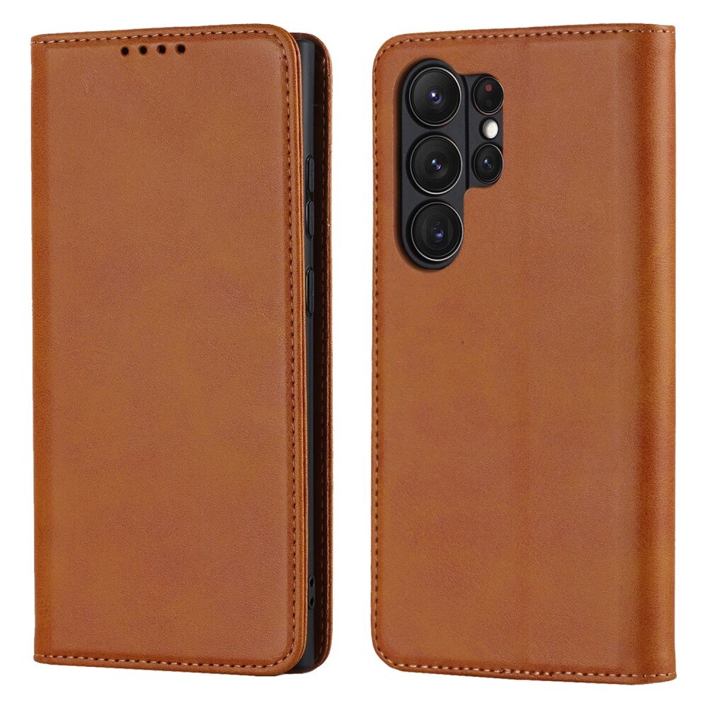 Samsung Galaxy S23 Ultra Slim Handytasche cognac