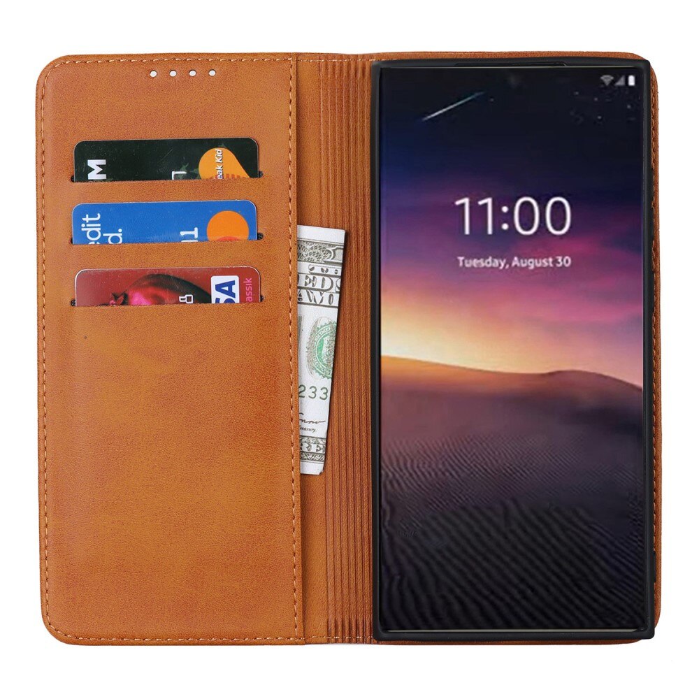 Samsung Galaxy S23 Ultra Slim Handytasche cognac