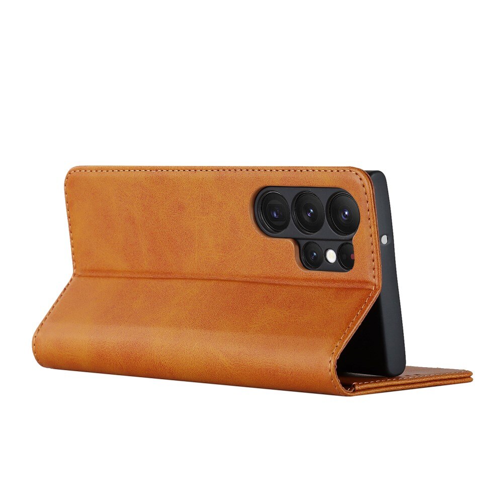 Samsung Galaxy S23 Ultra Slim Handytasche cognac