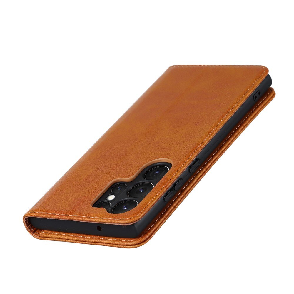 Samsung Galaxy S23 Ultra Slim Handytasche cognac