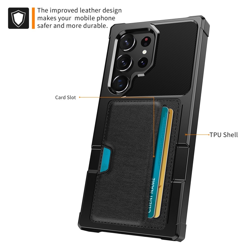 Samsung Galaxy S23 Ultra Tough Card Case schwarz