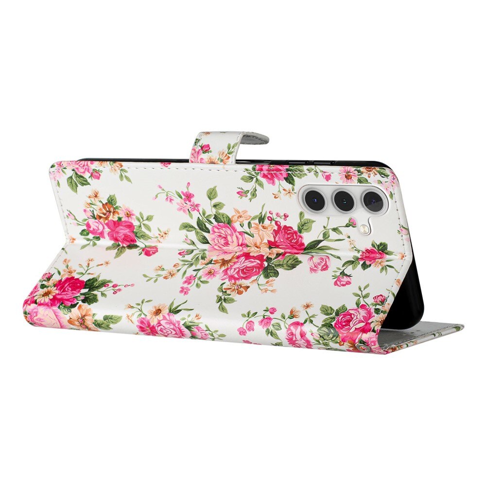 Samsung Galaxy A54 Handytasche pinke Blumen