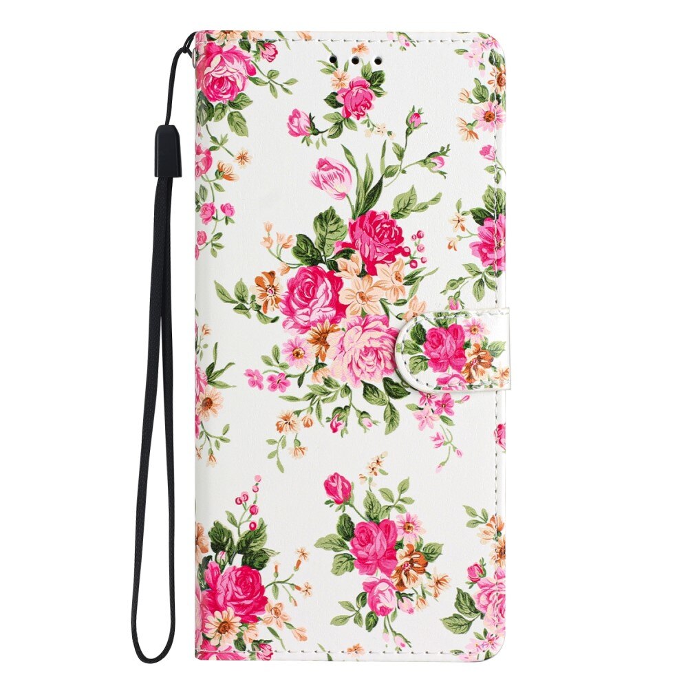 Samsung Galaxy A54 Handytasche pinke Blumen