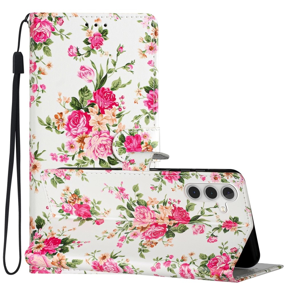 Samsung Galaxy A54 Handytasche pinke Blumen