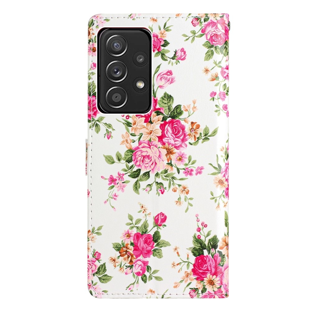 Samsung Galaxy A53 Handytasche pinke Blumen