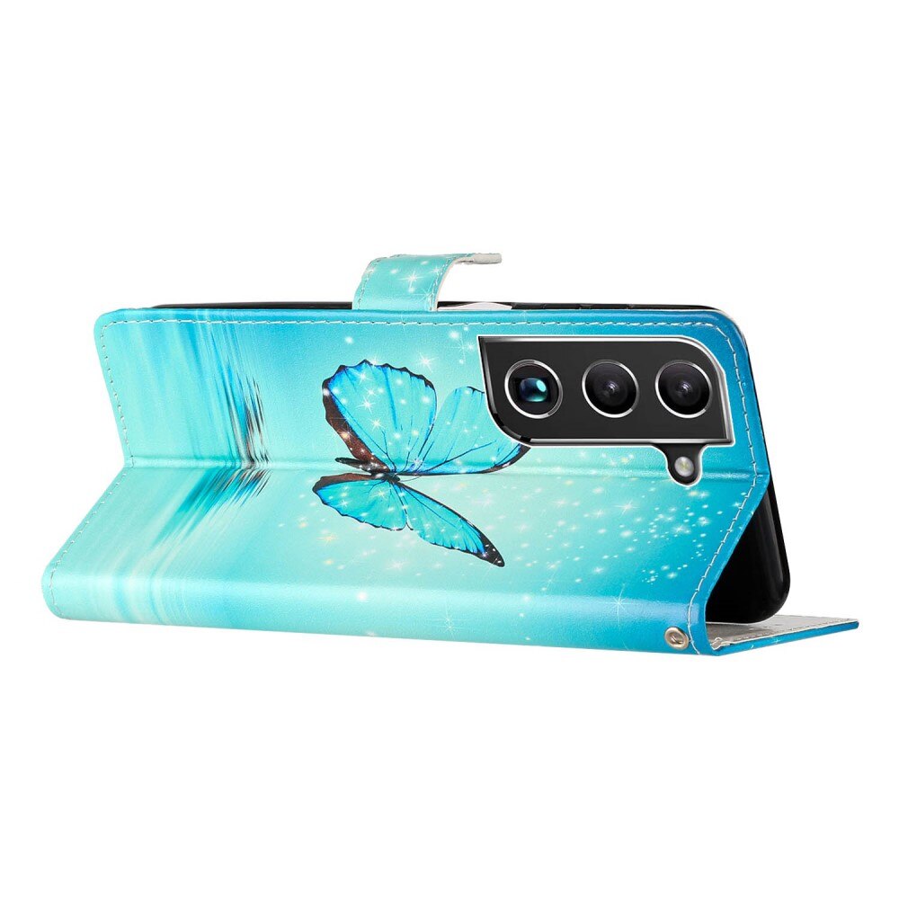 Samsung Galaxy S22 Handytasche blaue Schmetterlinge