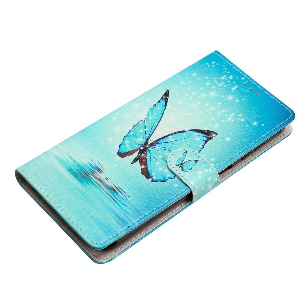 Samsung Galaxy S22 Handytasche blaue Schmetterlinge