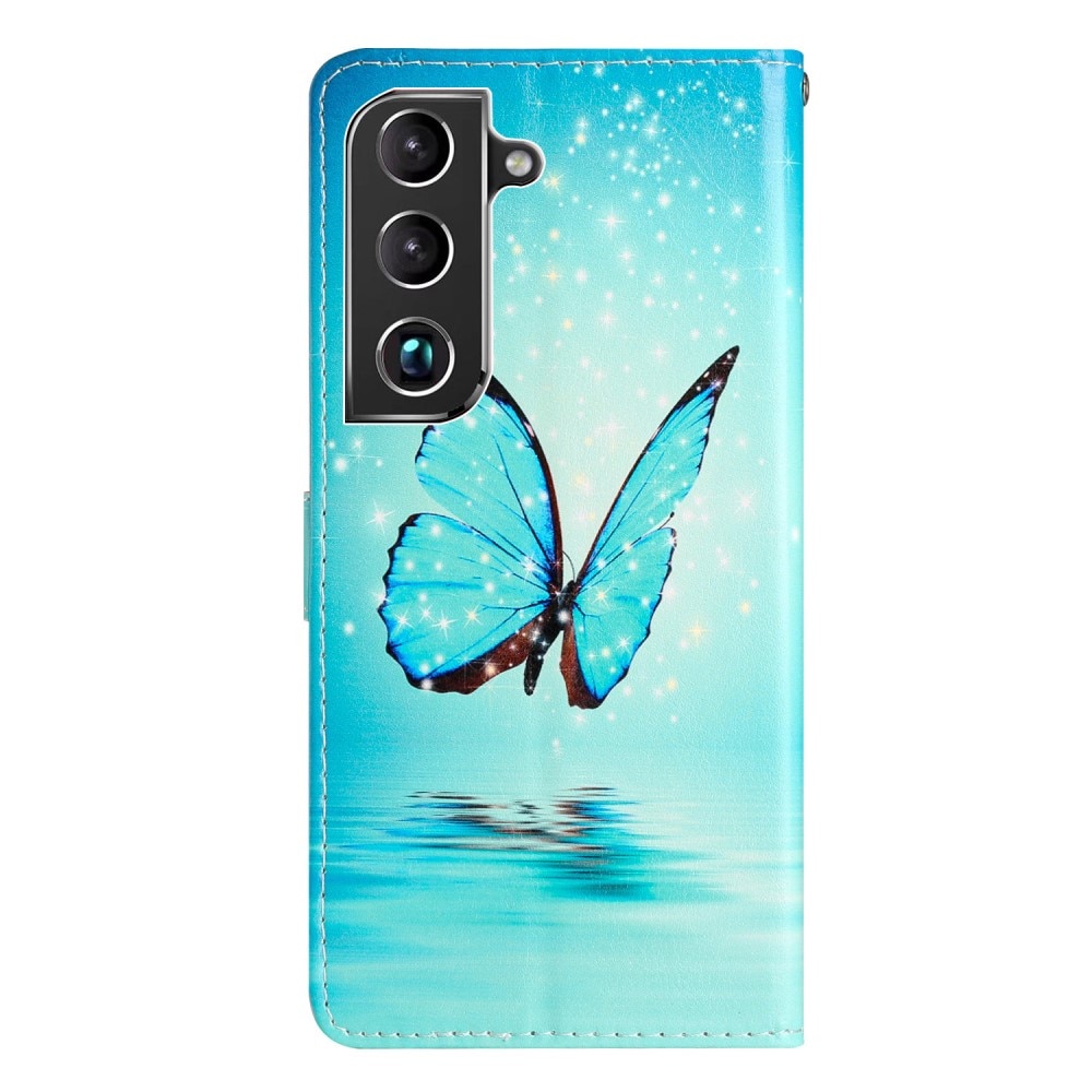 Samsung Galaxy S22 Handytasche blaue Schmetterlinge