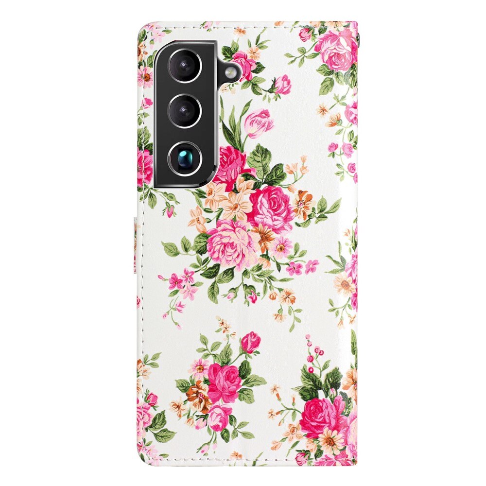 Samsung Galaxy S22 Handytasche pinke Blumen